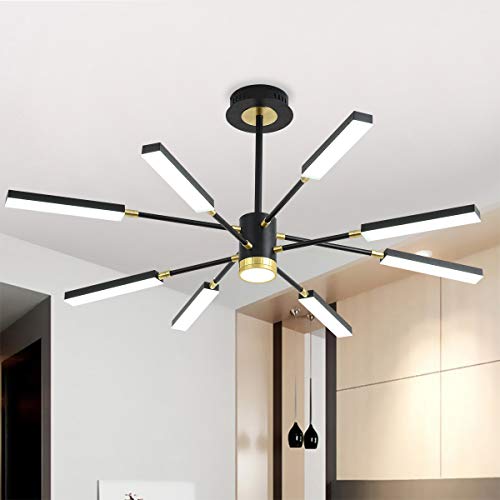 Sputnik Chandeliers,Garwarm 8-Lights Modern LED Chandelier, Pendant Lighting Fixture for Bedroom Livingroom Dinning