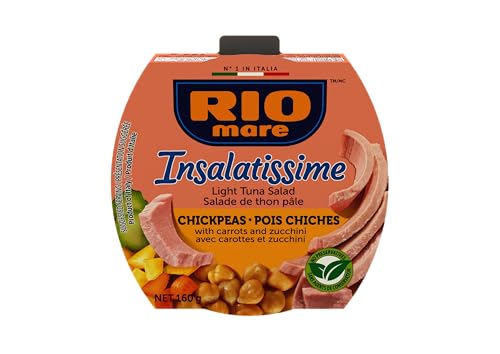 Rio Mare - Insalatissime Tuna Salad - Chickpeas & Light Tuna - Ready to eat Salad, High in Protein, No Preservatives, 160g