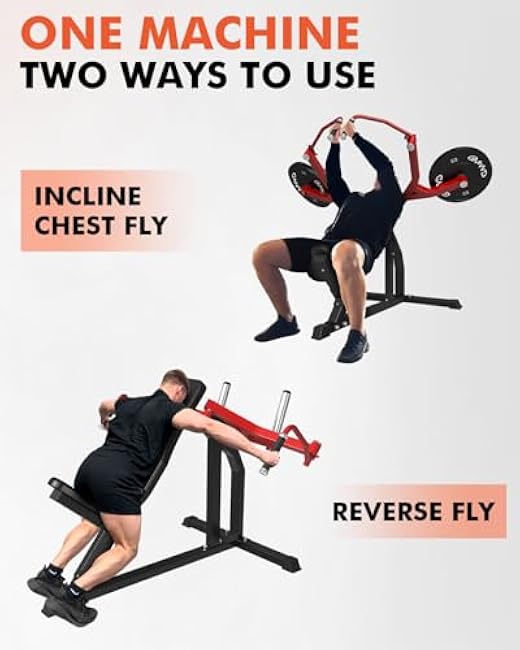 GMWD Chest Fly Machine,Commercial Incline Chest Machine,Dual-Function Incline Chest Fly and Rear Delt Fly Machine,Upper Body Strength Training Equipment for Home Gym