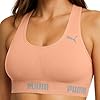 PUMA Top Nadador Academia Sem Bojo Sem Costura Microfibra Poliamida Feminino Adulto, 1 - Laranja Neon, M.