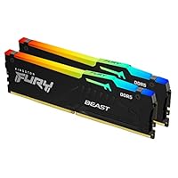 Kingston Fury Beast DDR5 RGB Expo 16GB (2x8GB) 5600MT/s DDR5 CL36 DIMM Desktop Gaming Speicher Kit mit 2 - KF556C36BBEAK2-16