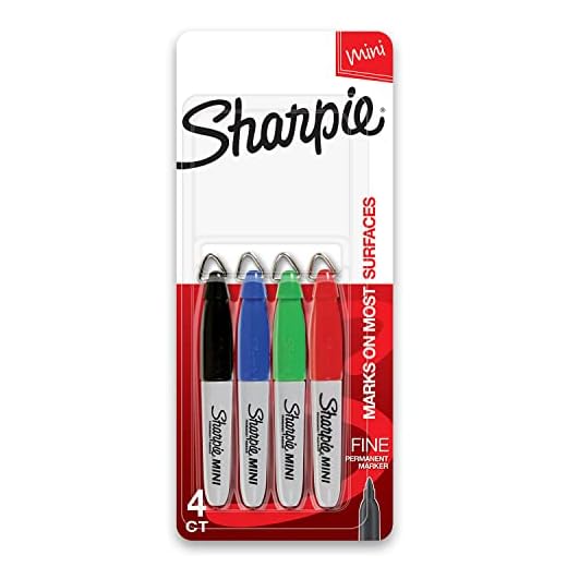 Sharpie Mini Marker 35113PP Marqueur permanent à pointe fine 4 cartouches d'encre assorties