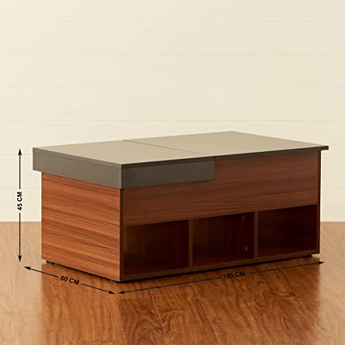 Home Centre Quadro Brown Engineered Wood LiftUp Center Table Price