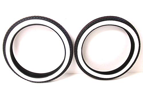 Weißwand Reifen Satz 2.25-16 (2 1/4 x 16) – passend für Hercules Prima 2 3 4 5 S, Zündapp, Simson Anhänger – 2x K252 31L Mofa Moped Mokick Reifen