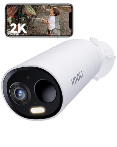 Imou 2K Telecamera Wi-Fi Esterno Batteria Senza Fili, 3MP Videocamera Sorveglianza Esterno a...