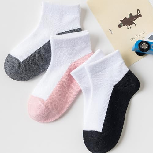 Boys Girls Ankle Socks Thin Color Block Mesh Cotton 1-12 Years2