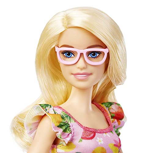 Barbie Fashionistas Muñeca con vestido de frutas y tacones miniatura 3