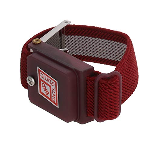 Image of Othmro 2Pcs PWH Cordless Anti Static ESD Wrist Strap Wireless Antistatic Wristband Flexible Woven Wrist Strap Discharge Band for Electronic Maintenance Dust-Free Workshop Red