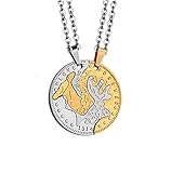 Stainless Steel Buck and Doe Couples Deer Shaped Necklaces His and He Anniversary Present Hunting Western Country Jewelry