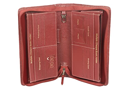 Image of Sukeshcraft Leather unisex-adult Business Card Holders(Cherry Leather)