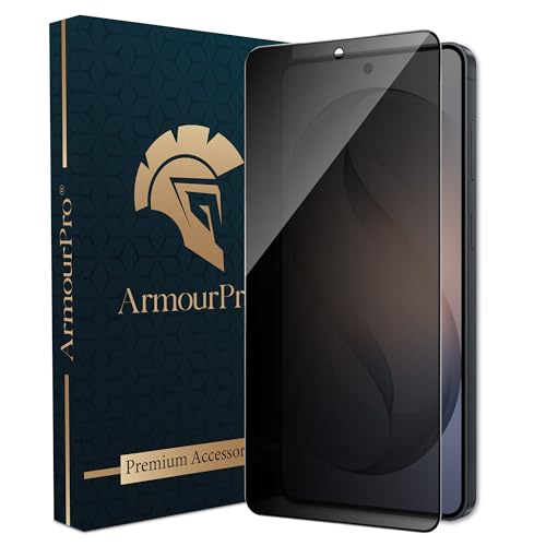Image of ArmourPro Privacy Tempered Glass for Samsung Galaxy S26 Plus - Anti-Spy Anti Peeping Screen Protector, 9H Hardness, Edge-to-Edge Coverage, Ultra Thin, Bubble-Free Installation Kit | Black