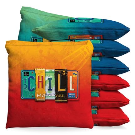 Margaritaville License to Chill 1 LB Cornhole Bean Bag Toss Bags Set (Set of 8)
