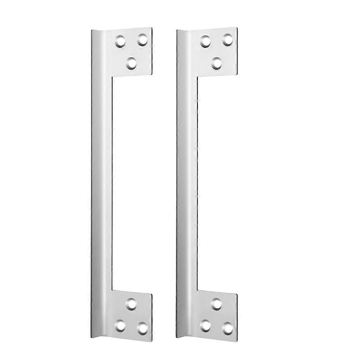 Joyhappst Image Color 2 Pcs Door Latch Guard Plate Outswing Angle Latch Protector Door Latch Cover Latch Shield L Shaped Security 11Inch