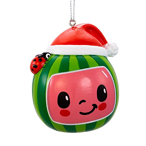 Cocomelon™ Watermelon With Santa Hat Ornament