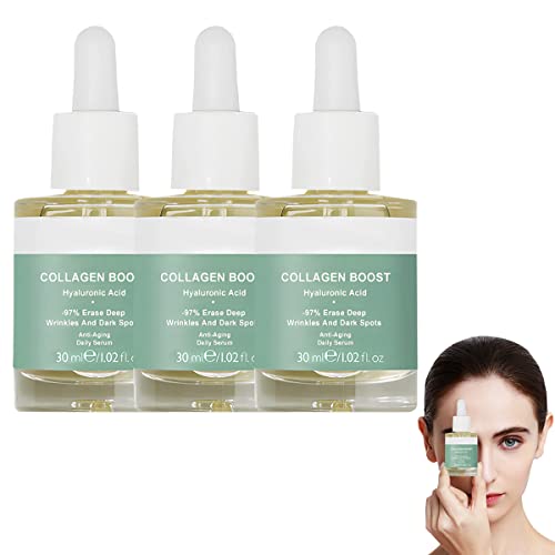 3PCS Advanced Collagen Boost Anti Aging Serum, Collagen Peptide Serum Für Gesichtsfalten, Advanced Deep Anti Falten Serum, Gesichtsserum Für Alle Hauttypen Cover