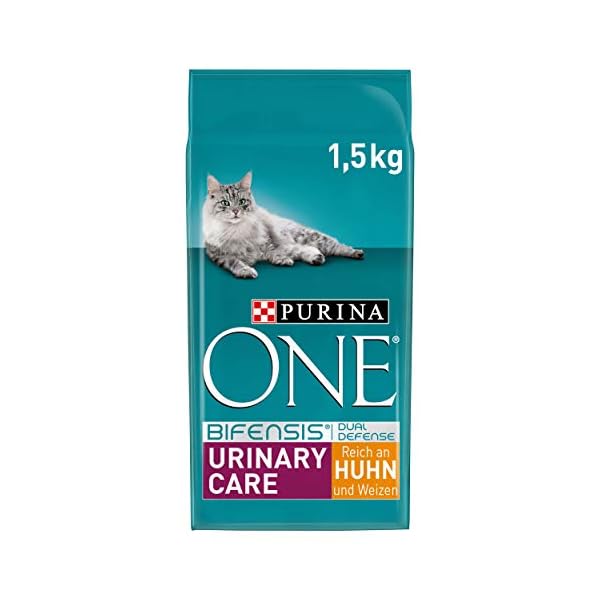 PURINA ONE BIFENSIS Urinary Care Katzentrockenfutter: reich an Huhn & Weizen, für gesunde Harnwege, Nieren, Haut, schönes Fell, 6er Pack (6 x 1.5 kg)