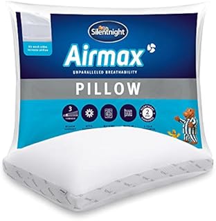 Silentnight Airmax Pillow  Air Mesh Sides Maximising Airflow Preventing Overheating for a Cool Night's Sleep  Machine Washable and Hypoallergenic Bed Pillow