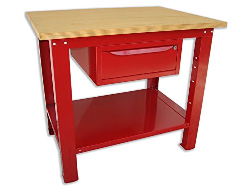 SOGI X3L-09_a Banco da lavoro da 1 mt. tavolo con piano in legno + cassetto serie industriale