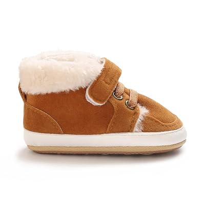 Unisex Baby Boys Soft Sole High Top Ankle Warm Sneakers Boots, WInter Outdoor Sport Newborn Infant First Walkers Shoes