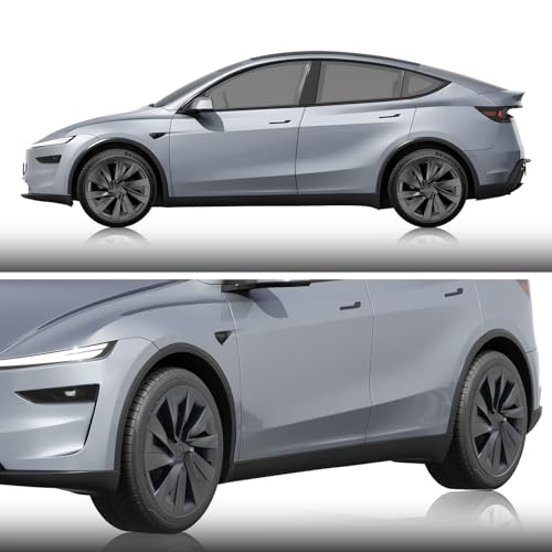 19 Inch Helix Style Wheel Covers Fits for Tesla Model Y Juniper 2025–2026, Upgrade Crossflow Hubcaps to 20’’ Look, Rim Cover Replacement, Fits OEM 19’’ Wheels – 4 Pack (Stealth Grey) by AMTSLHC - Image 7