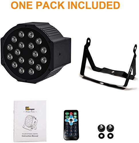 Missyee 18 Rgb Led Dj Stage Uplight -Dmx Control Sound Activated With Remote Control And 7 Modes Led For Wedding, Events, Christmas And Halloween Music Disco Party -R&D In Usa -8 Pack #TOP7