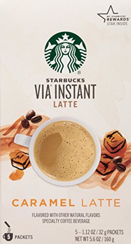 Starbucks VIA Instant Coffee, Caramel Latte, 30 Count
