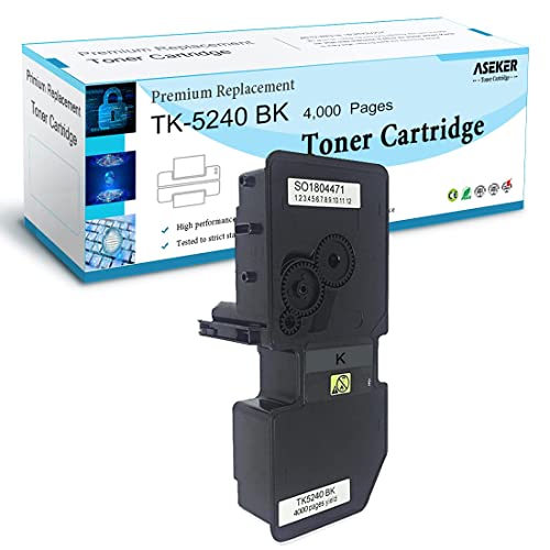 Negro Compatible Cartuchos de Tóner TK5240 TK-5240 para Kyocera Ecosys P5026cdn P5026cdw M5526cdn M5526cdw Impresoras, 4000 Páginas für TK5240K