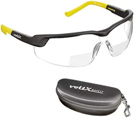 voltX GT ADJUSTABLE (2020 model) Safety Glasses (Clear Lens), UKCA & CE EN166FT Certified, Anti fog coated, UV400 Lens, Scratch resistant, Tilt and length adjustable earstems.