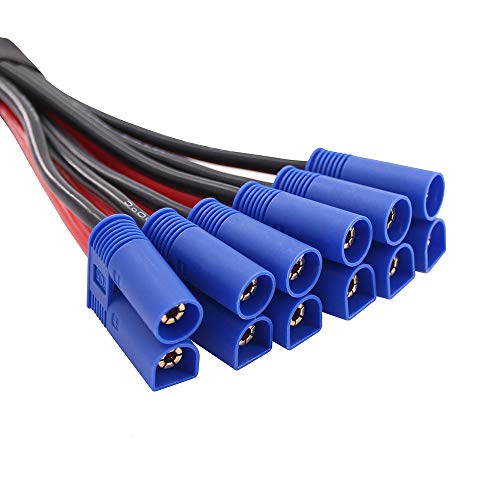 Adaptador conector EC5 a banana 4mm cable 27cm miniatura 3