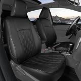 CustomCover Fits Car Seat Cover Compatiable with Toyota Corolla for Select 2023 2024 2025 2026 Sedan LE Gas Model (Non-Hybrid),Full Set Black-Leather
