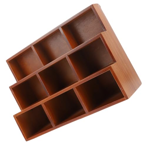 MUELODSIC Présentoir Massif Rétro Compartiments Meuble Rangement Stable et Décoratif pour Figurines et Objets Étagère Multifonction Bureau ou Murale