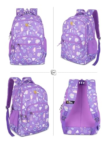 Image of Zilo Sweet Treats 34L School Backpack - Ice Cream & Candy Fun Edition for Kids (Girls & Boys)