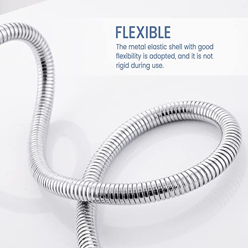 All Metal Shower Hose For Handheld Shower Heads, Chrome Extra Long 71 Inch Stainless Steel, Universal Replacement Part For Hand Held Showerhead Hoses