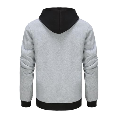 Long Sleeve Hoodies for Men Patchwork Color Block Drawstring Sweatshirts Casual Outfits Clothes Fall Fashion 20254