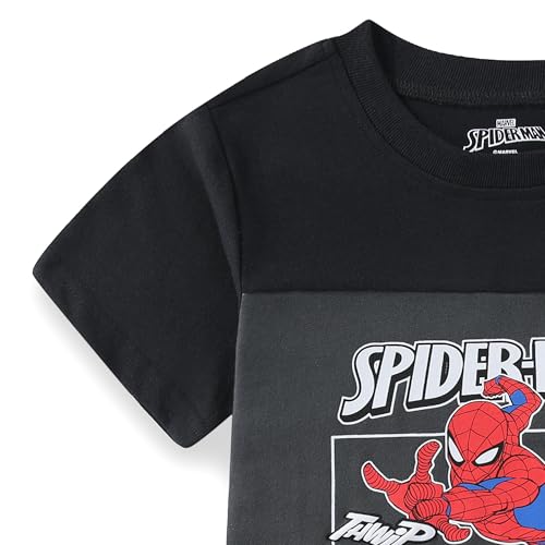 Image of Marvel Spider-Man Boys Short Sleeve T-Shirt and Shorts Set for Little and Big Kids