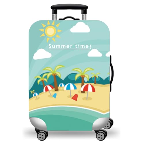 Image of WUJIAONIAO Travel Luggage Cover Baggage Suitcase Cover Protector Skins 18-32 Inch, Beach, XL (for 29--32 inch luggage), Fashion