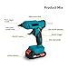 280 Degree Celsius Cordless Hot Melt Glue Gun Portable Rechargeable with 10pcs 11mm Sticks DIY Repair Tool for 18V Battery Fast Heating (2 Battery)