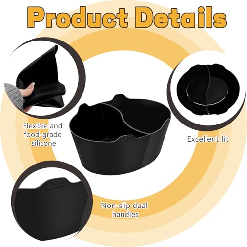 Doublure en silicone pour mijoteuse 6QT de qualité supérieure et lavable au lave-vaisselle - 5