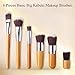 BEAKEY 12+2 Pcs Makeup Brush Set, Premium Bamboo Handle Synthetic Bristles, Kabuki Foundation Eyeshadow Concealer Powder Brush Kit (12 Pcs Bamboo Brushes + 1 Pc Brush Cleaner Egg + 1 Pc Cloth Bag)