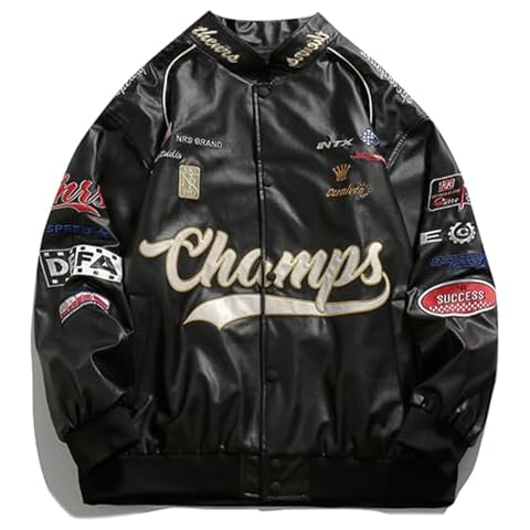 Vamtac Vintage Letter Oversized Varsity Jacket Cover