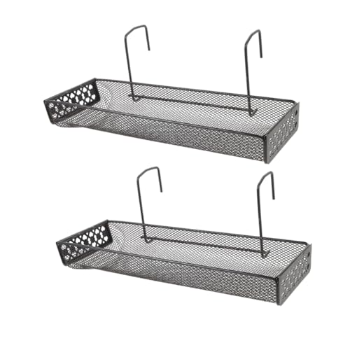 SOLUSTRE Metal Hanging Flower Pot Rack 2pcs Wrought Iron Storage Rack for Indoor Plant Pot Display Decorative Shelf