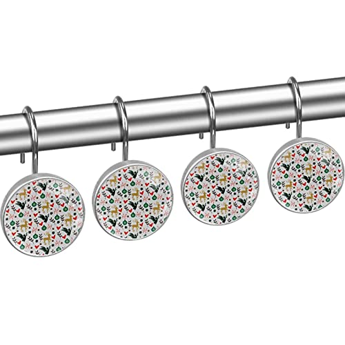 Crochets de rideau de douche en acier inoxydable robuste avec finitions décoratives soignées - 3