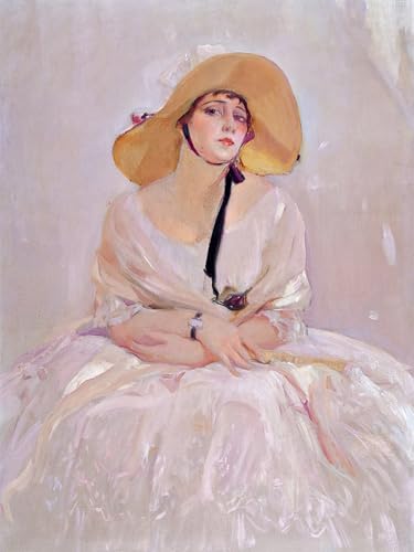 Cuadro en lienzo premium Ritratto di Raquel Meller de Joaquín Sorolla, elegancia de 60x90cm