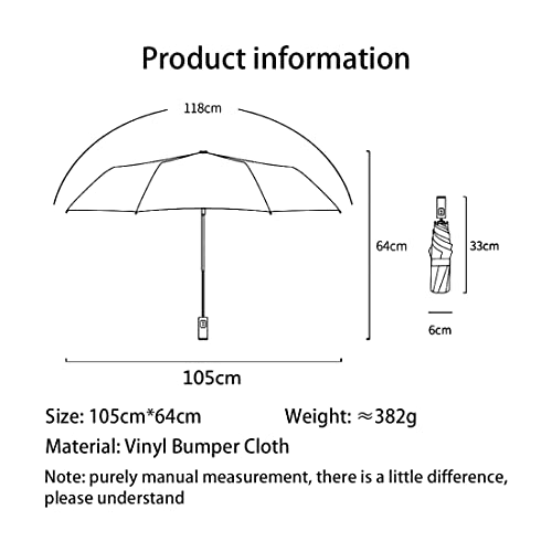 Daisha Windproof Travel Rain Sun Automatic Umbrellas,Compact Folding Reverse Inverted Umbrella With Reflective Stripe. #TOP1