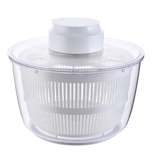 Deshidratador de verduras, centrifugador ensaladas, lechuga, hojas, frutas, cesta drenaje, secador con manivela, aparato cocina for lavar el hogar(3L manual model)
