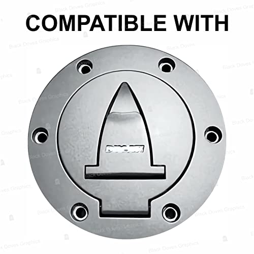 BLACK DOVES GRAPHICS 3D Motorrad-Tankaufkleber, Rot, Kratzfest, Harz, Schimmernd, Outdoor, Motorrad, Ducati Multistrada 950 1200 1260 S V2, Hypermotard 2020-2022