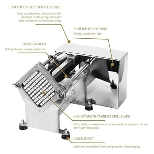 Cortadora eléctrica ajustable de papas para cocina miniatura 4