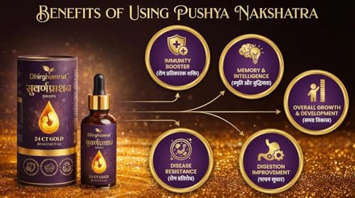 Image of Suvarna Prashan Drops for Kids with 24K Gold - Ayurvedic Immunity & Brain Support - Swarna Bhasma, Brahmi & Shankhpushpi - 30ml (Pack of 3)