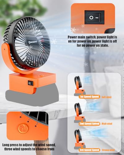 Image of Battery Powered Fan Compatible for Black & Decker /Porter Cable 20V Battery