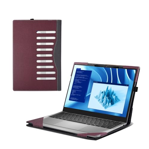 Funda para Laptop DELL Latitude 7440 14" PU Cuero Rojo Vino
